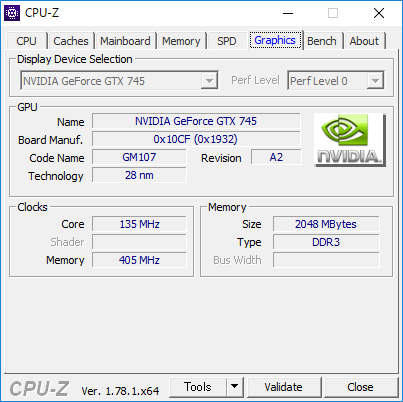 CPU-Z（Graphics）