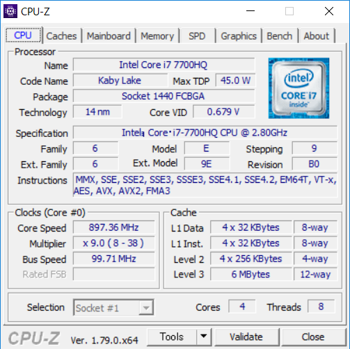 CPU-Z（CPU）