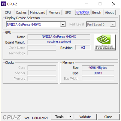 CPU-Z（Graphics GPU）