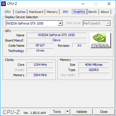 CPU-Z（Graphics GPU）