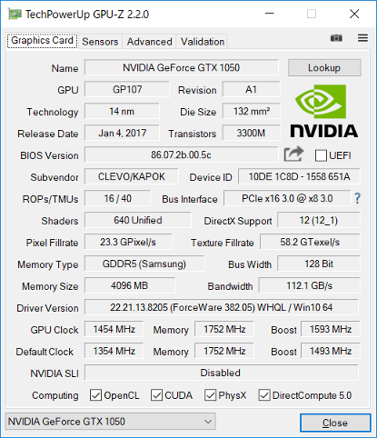 GPU-Z（Graphics GPU内蔵）