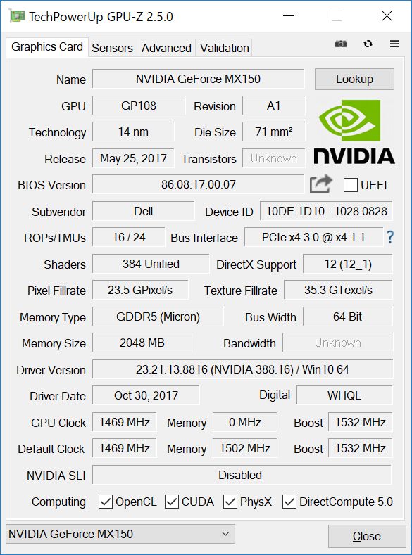 GPU-Z（Graphics 専用グラフィックス）