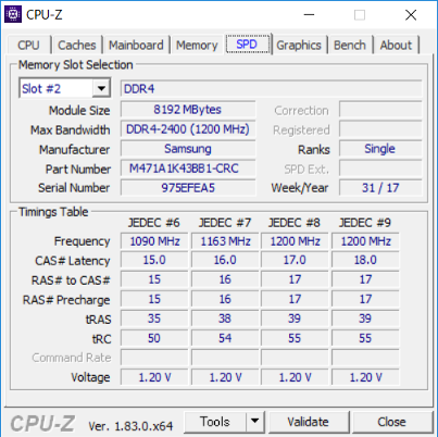CPU-Z（SPD2）