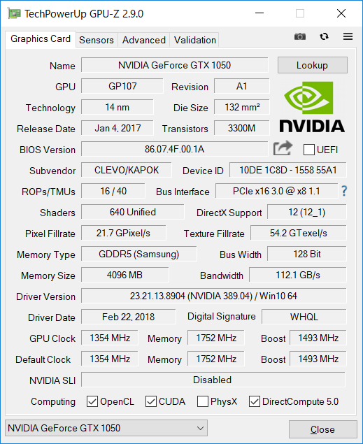 GPU-Z（Graphics 専用グラフィックス）