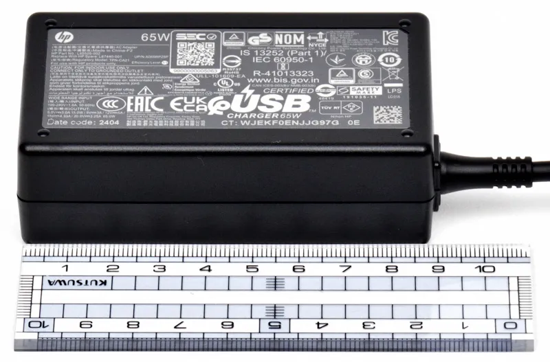 電源アダプターの大きさ（実測）