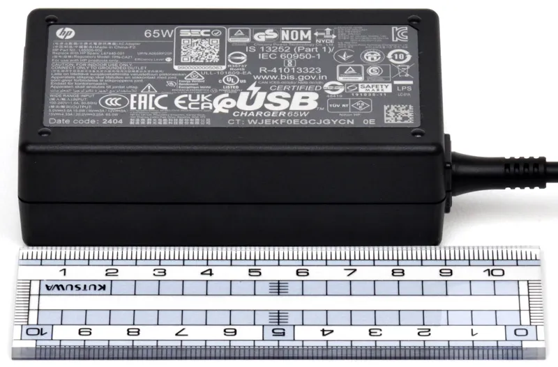 電源アダプターの大きさ実測