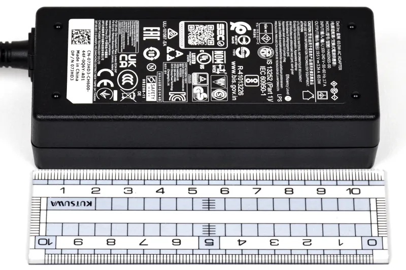 電源アダプターの大きさ実測