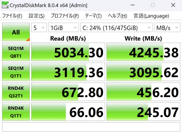 ストレージ (SSD)