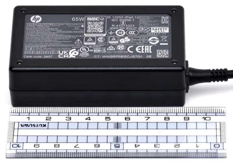 電源アダプターの大きさ実測