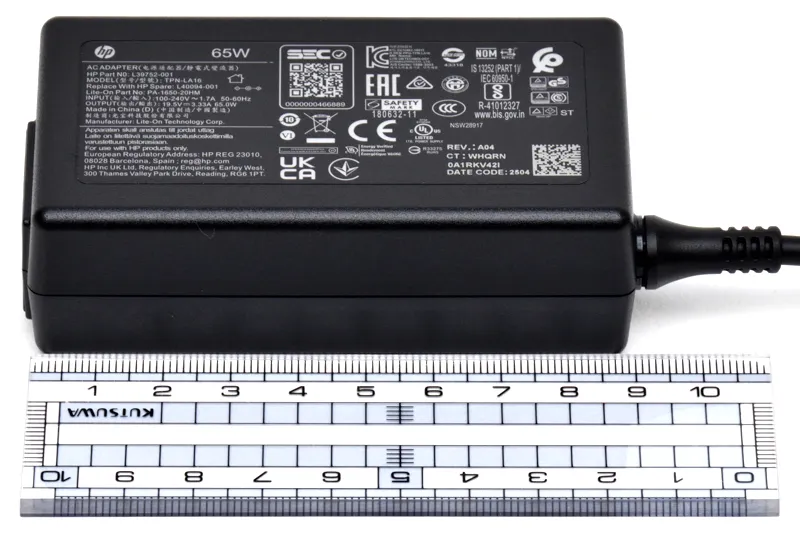 電源アダプターの大きさ実測
