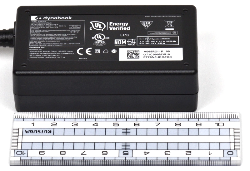 電源アダプターの大きさ実測