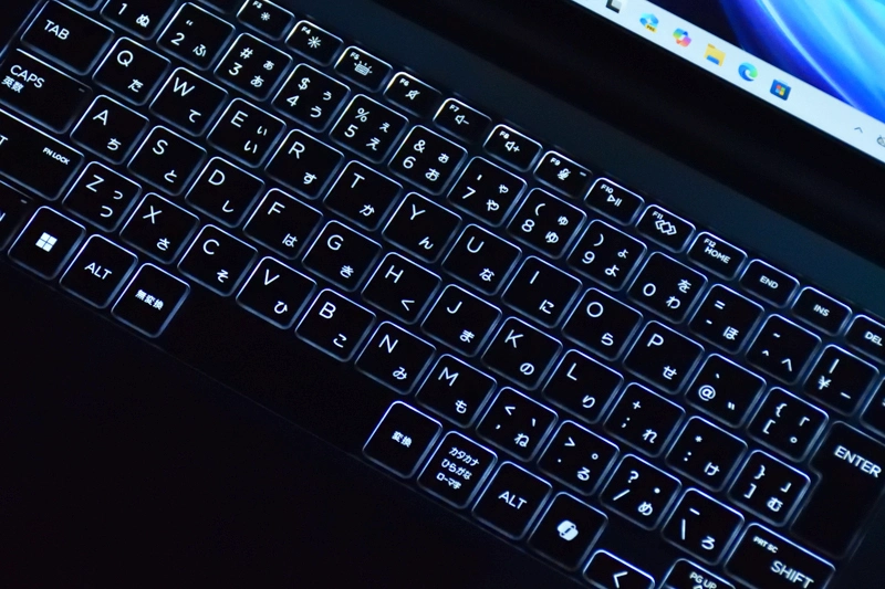 キーボードバックライト