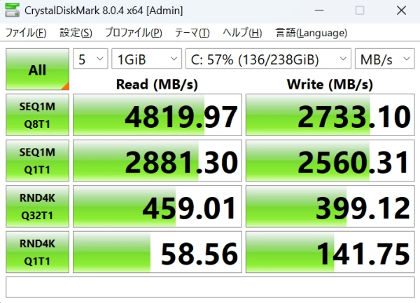 ストレージベンチ