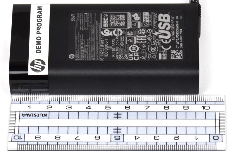 電源アダプターの大きさ（実測）