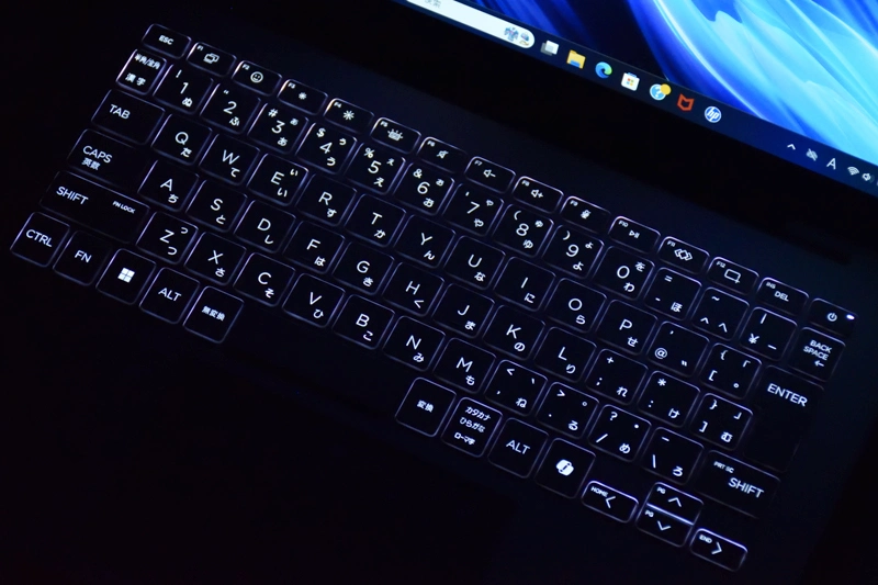 キーボードバックライト