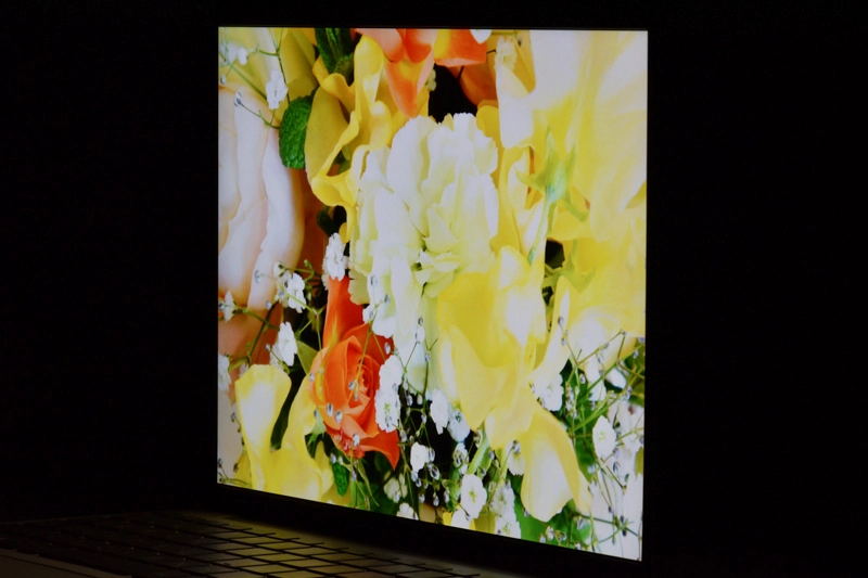 右側 ディスプレイ面から30度の角度