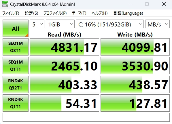 ストレージベンチ