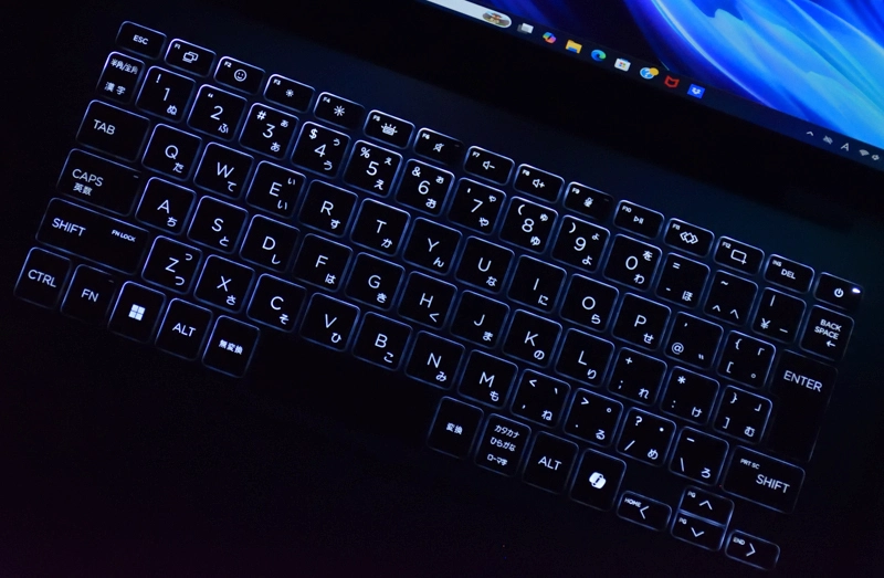 キーボードバックライト