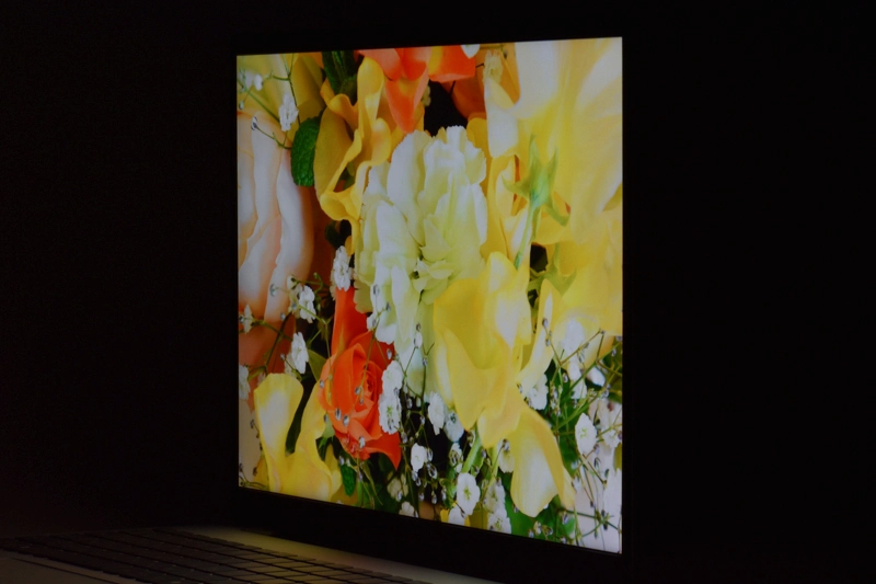 右側 ディスプレイ面から30度の角度