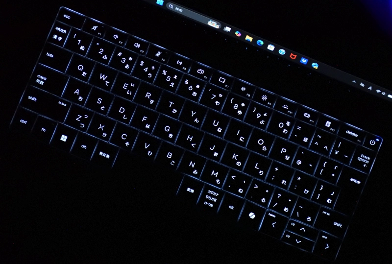 キーボードバックライト